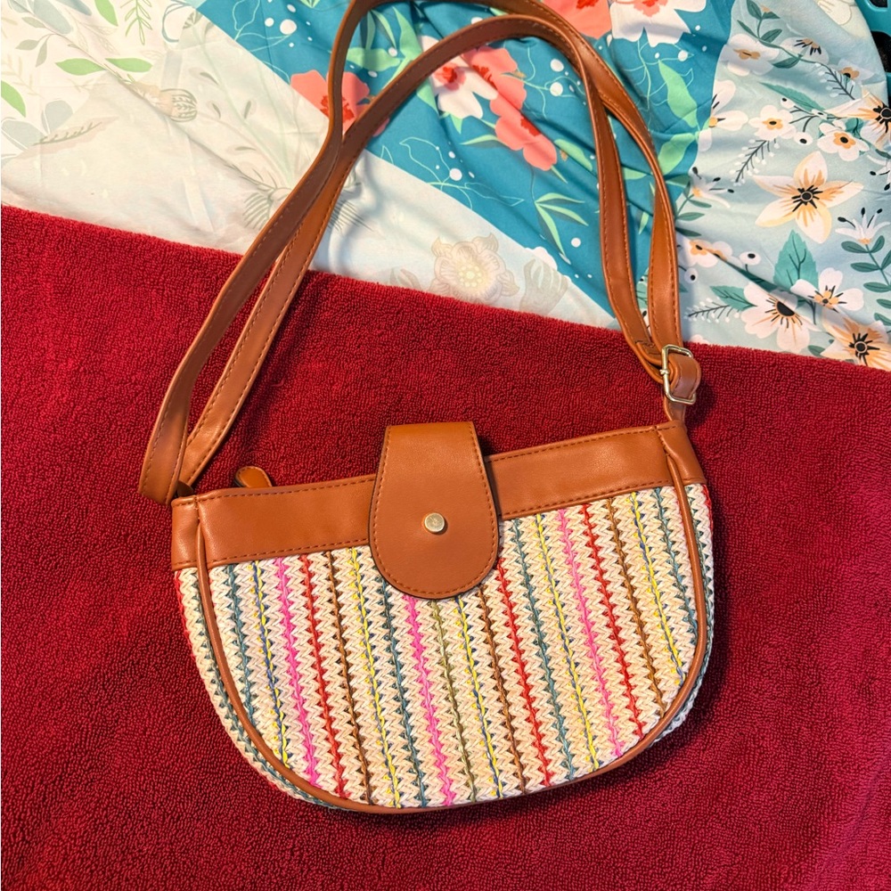 Stylish Brown and Multicolor Women's Bag